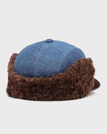 Шапка с козирка Marni Denim Baseball Cap with Ear Flaps Синьо | CLZC0168QS-00B96, 2