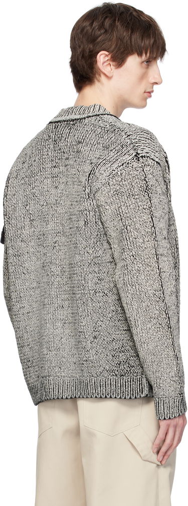 Пуловер Stone Island Stone Island Cotton Chenille Cardigan Сиво | K1S15 5100047 S00Z1, 2