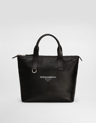 Голяма пазарска чанта Dolce & Gabbana Dolce & Gabbana Calfskin Small Shopper Черно | BM2384A6E4880999, 0