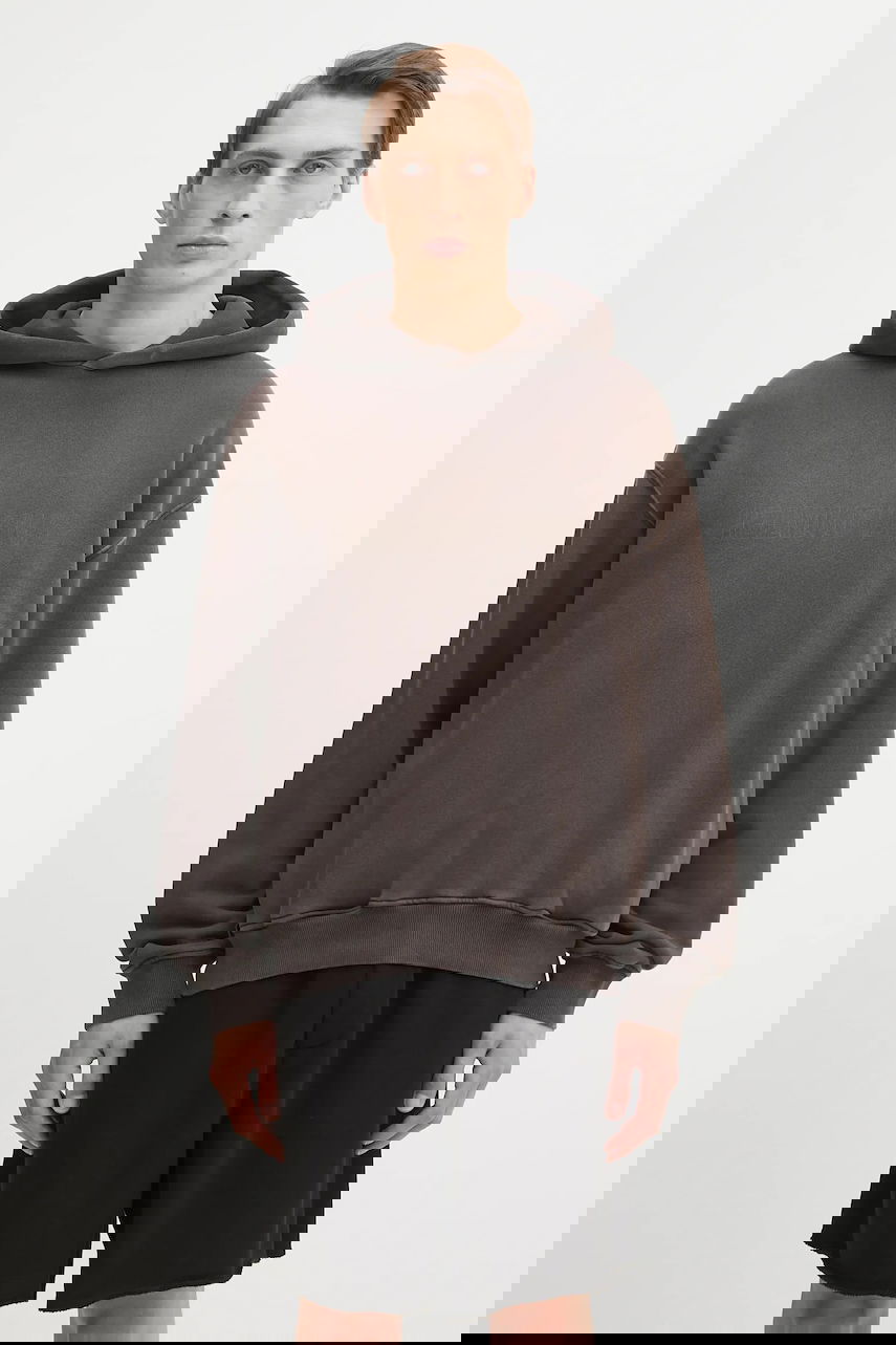 Суитчър Helmut Lang Helmut Lang Hooded Sweatshirt Кафяво | P05HM502, 0