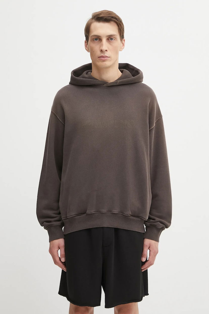 Суитчър Helmut Lang Helmut Lang Hooded Sweatshirt Кафяво | P05HM502