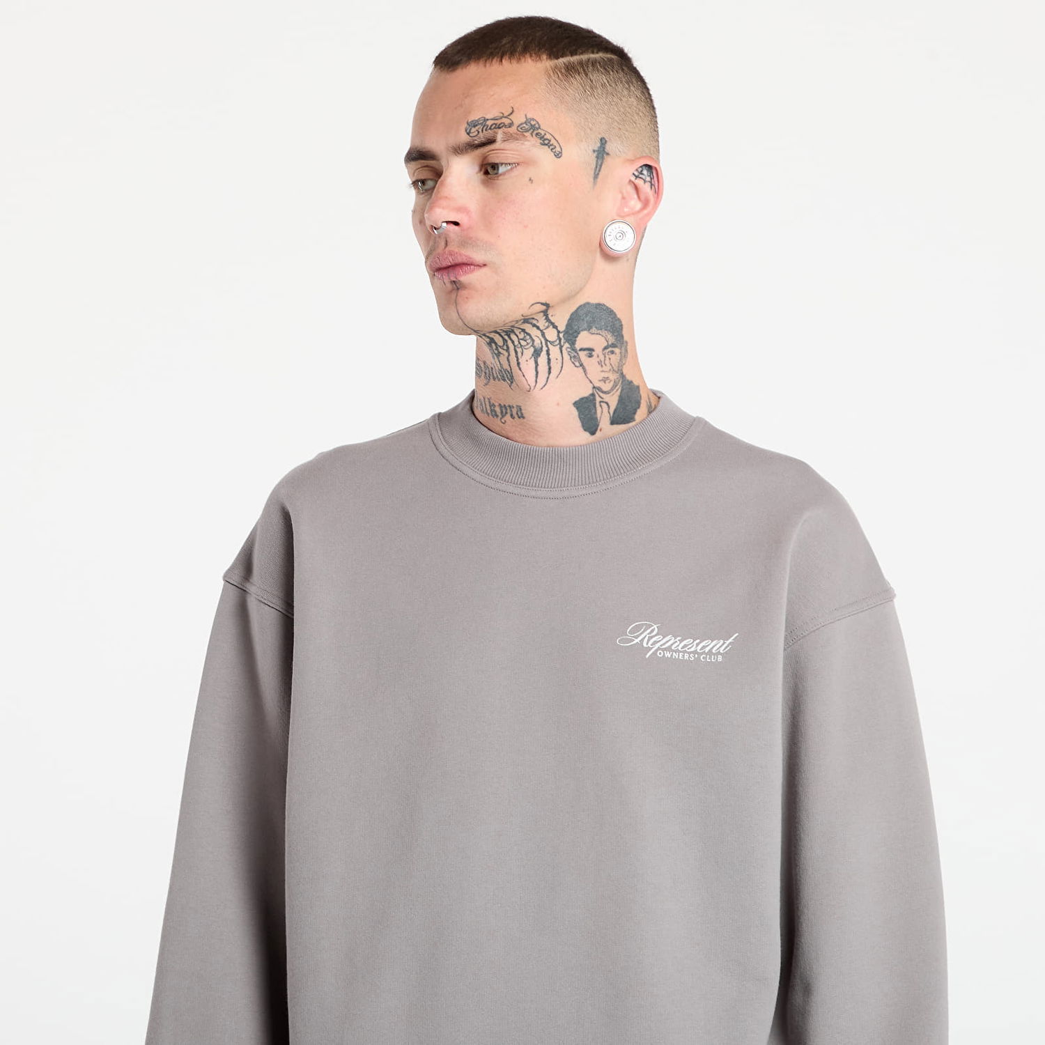 Пуловер Represent Clo REPRESENT Owners Club Script Sweater Сиво | OCM100007-46, 1