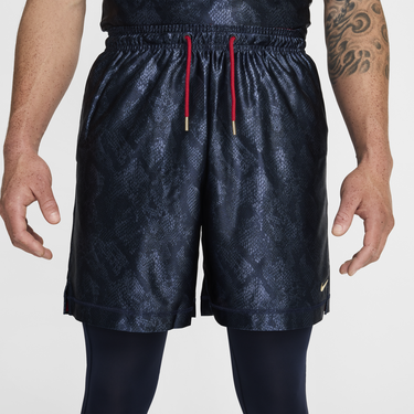 Къси панталони Nike KOBE BRYANT DRI-FIT STANDARD ISSUES REVERSIBLE 6INCH SHORTS, DARK OBSIDIAN/VARSITY RED/JERSEY GOLD Черно | FZ0932-475, 2