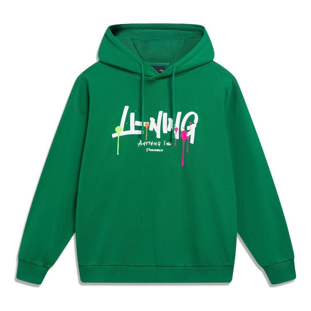Суитчър Li-Ning Graphic Print Hoodie Зелено | AWDT559-3, 0