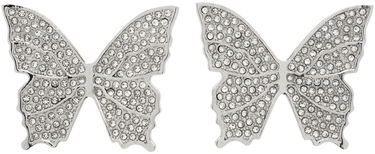 Обеци Blumarine Silver Rhinestone Butterfly Earrings Металик | P422W266A, 0