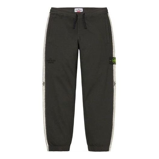 Спортни панталони Supreme Supreme Stone Island Stripe Sweatpants Сиво | SUP-SS22-721