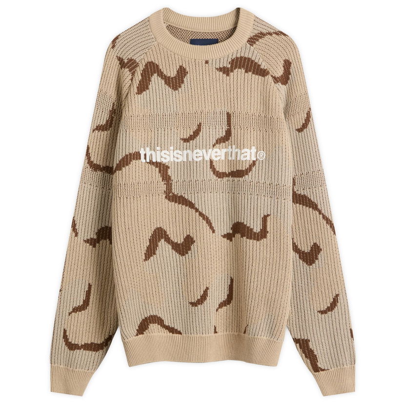 Пуловер thisisneverthat T-Logo Knit Jumper Бежово | TN253KKNPK01-CAM