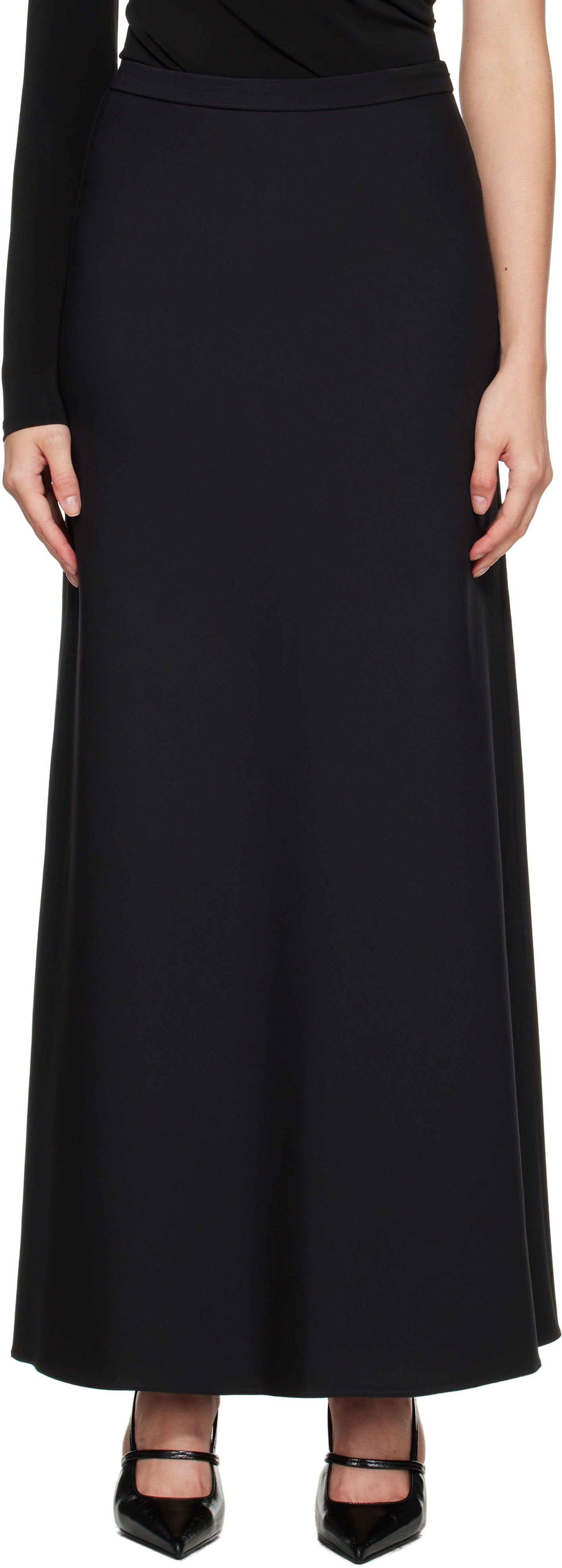 Пола Max Mara Max Mara Vernice Maxi Skirt Черно | 2521776011600, 0