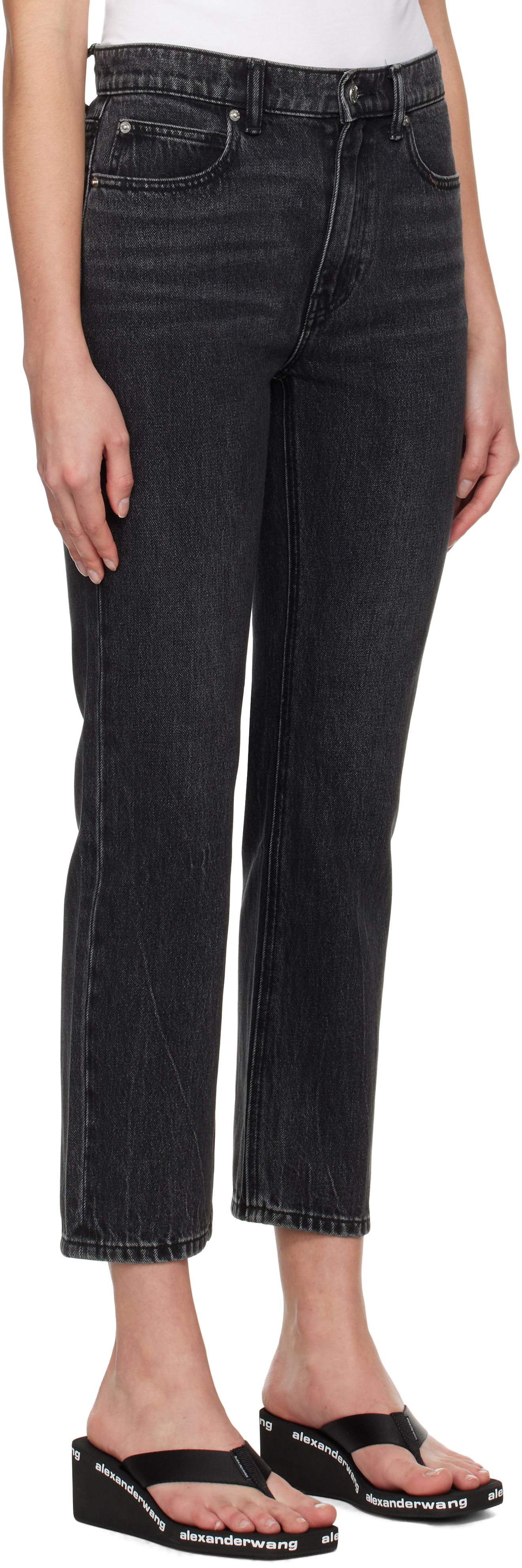 Дънки Alexander Wang OG High-Rise Stovepipe Jeans Черно | 4DC1254607, 1