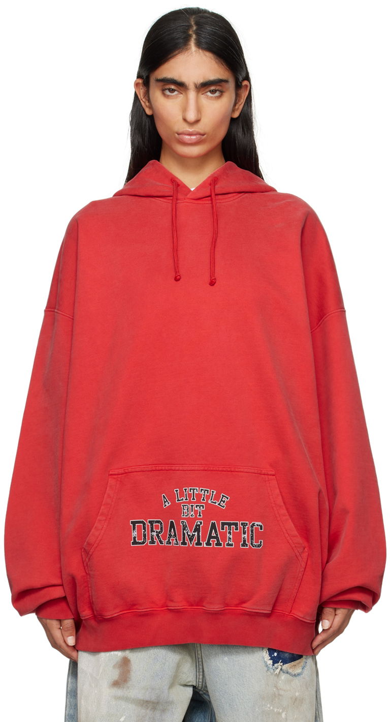 Суитчър VETEMENTS Red 'A Little Bit Dramatic' Hoodie Червено | UA65HD440R