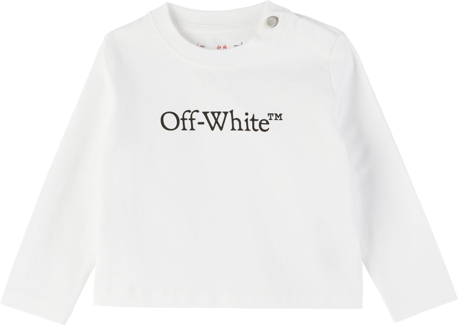 Тениска Off-White Off-White Bookish Long-Sleeved T-Shirt Бяло | OBXB001S25JER0040110, 0