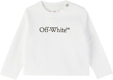 Тениска Off-White Off-White Bookish Long-Sleeved T-Shirt Бяло | OBXB001S25JER0040110, 0