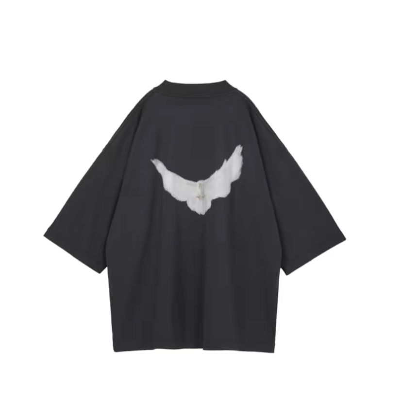 Тениска GAP Yeezy Gap Engineered by Balenciaga Dove 3/4 Sleeve Tee Черно | YEEZY-SS22-072