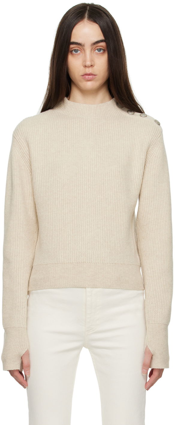 Пуловер rag & bone Nancy Ribbed Knit Sweater Бежово | WAS22HS024TL24, 0
