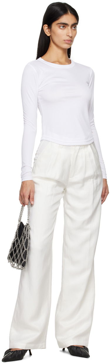Тениска Anine Bing Jane Long Sleeve T-Shirt Бяло | A-08-4408-100, 3