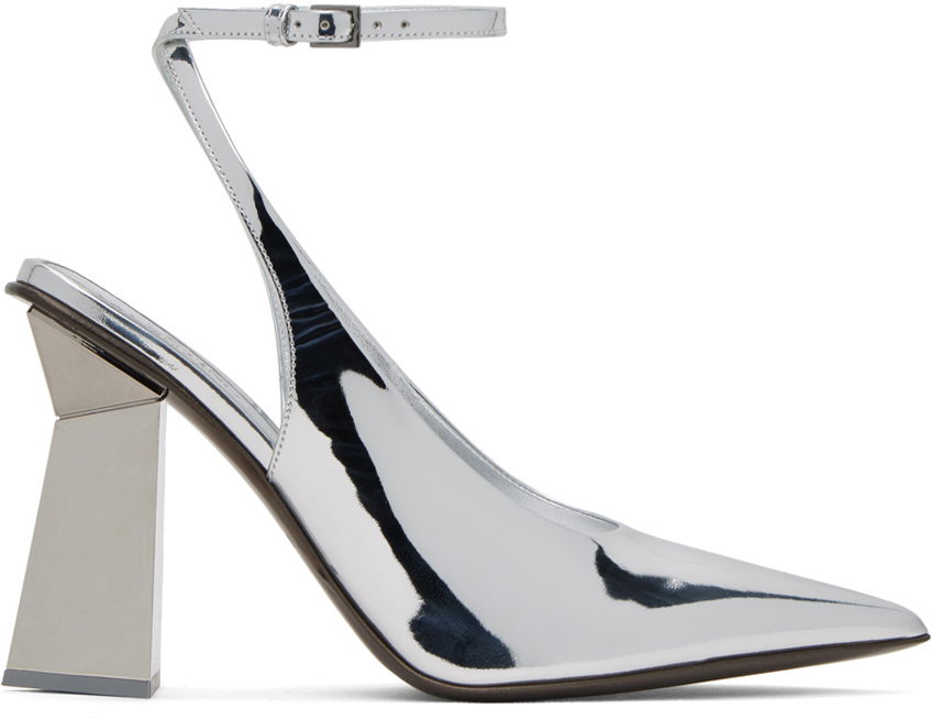 Кецове и обувки Valentino Garavani Silver One Stud Hyper Heels Металик | 3W0S0HV8BYZ, 0
