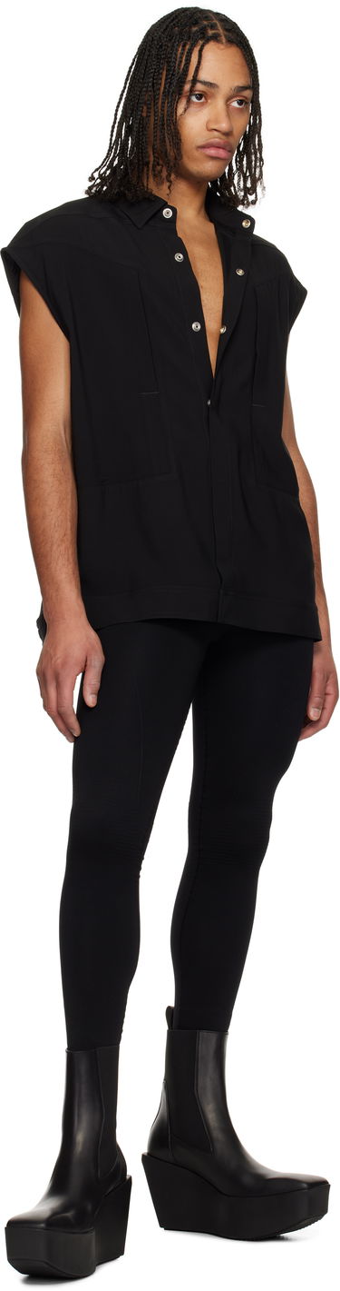 Риза Rick Owens Rick Owens Sleeveless Jumbo Shirt Черно | RU01E5776 Y, 3