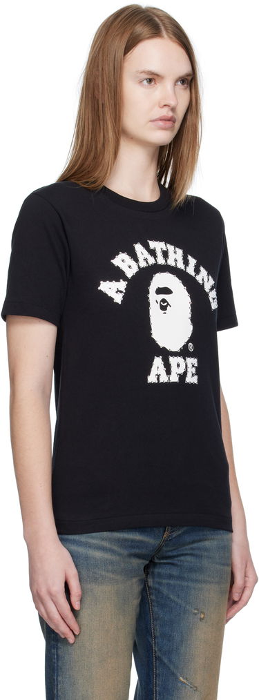 Тениска BAPE Crystal Stone College T-Shirt Черно | 001TEL302064L, 1