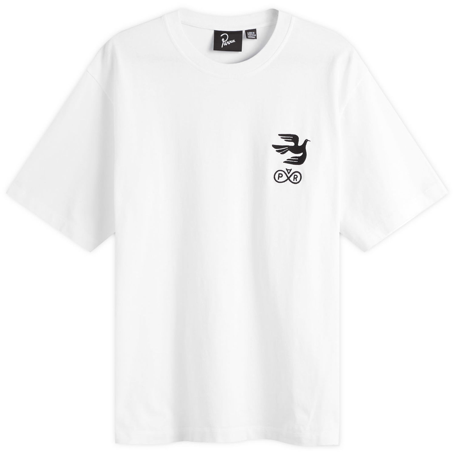 Тениска By Parra Parra Infinite Bird Logo T-Shirt, Size Large Бяло | 54215-WHT, 1