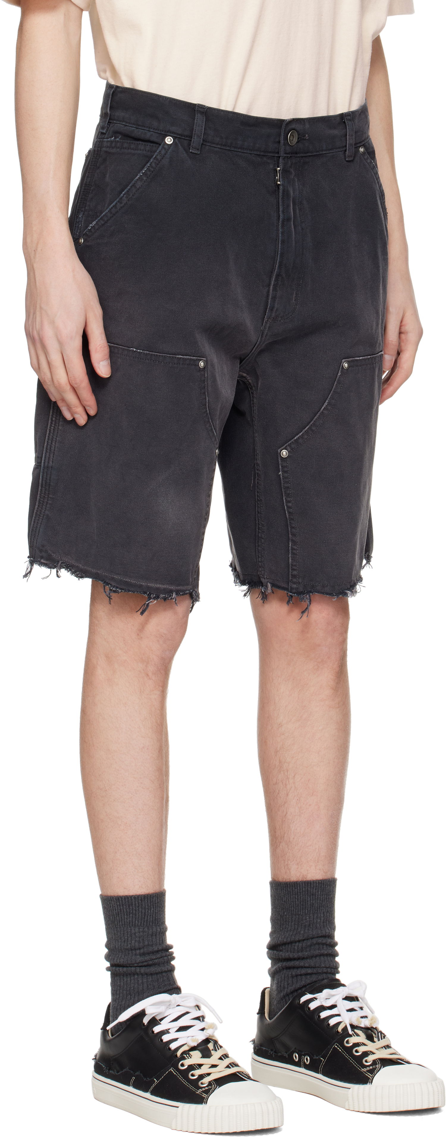 Къси панталони Maison Margiela Maison Margiela Stud Denim Shorts Черно | S50MU0082 M35255, 1