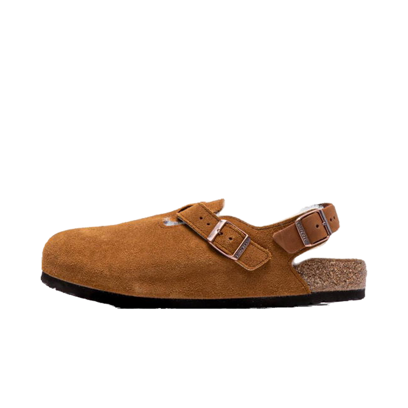 Кецове и обувки Birkenstock Tokio Shearling Regular Fit Clogs Кафяво | 1028374