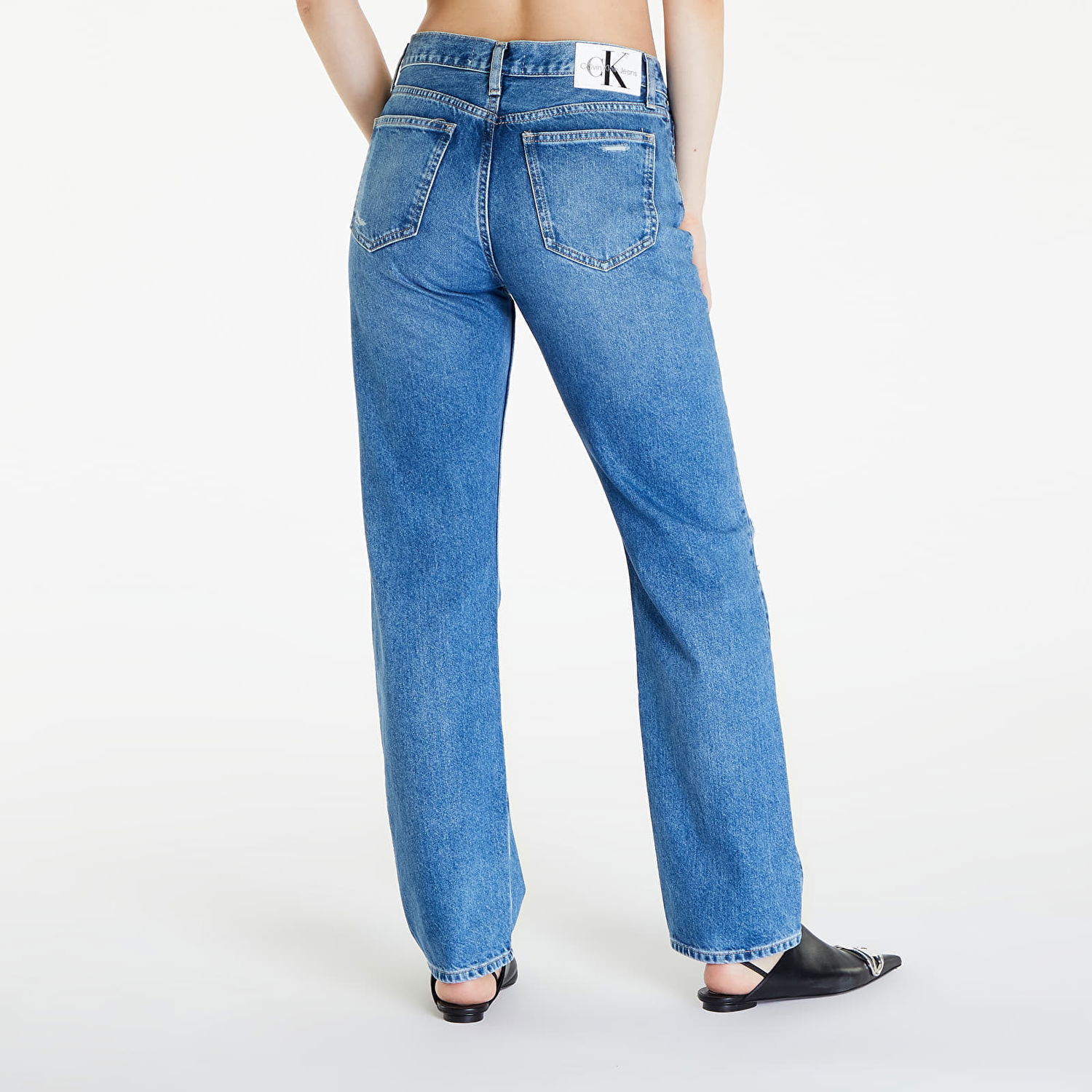 Панталони и дънки CALVIN KLEIN Jeans Low Rise Straight Jeans Синьо | J20J222746 1A4, 1