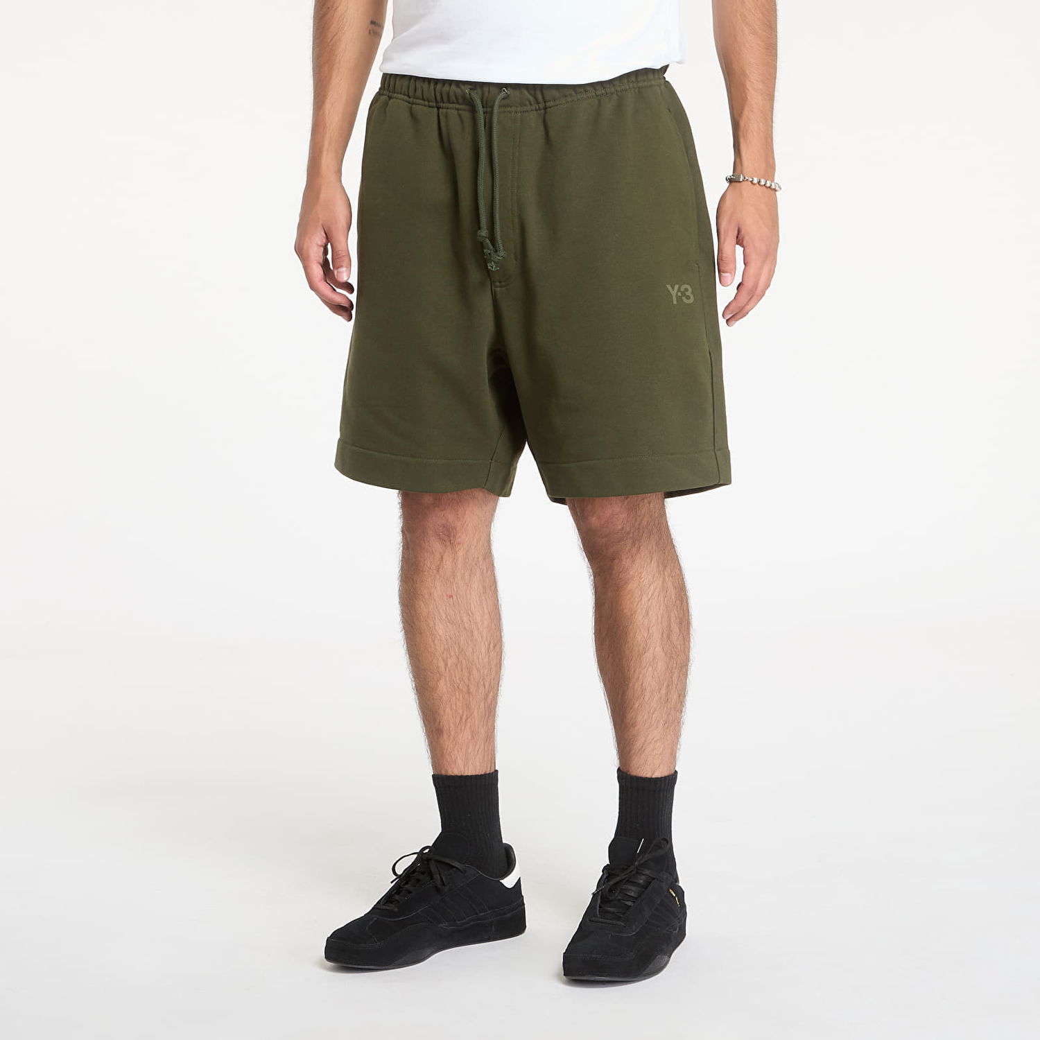 Къси панталони Y-3 Brushed Terry Shorts Night Cargo Зелено | JJ4397, 0