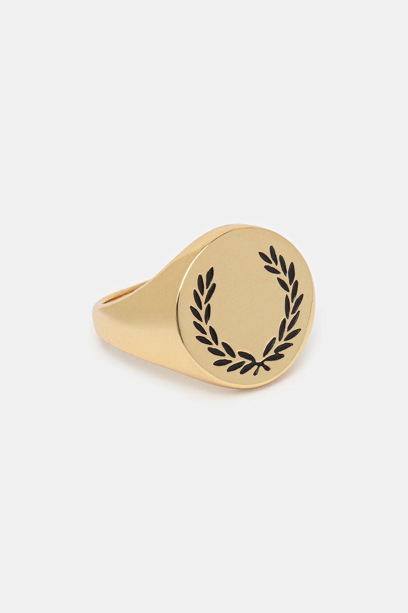 Пръстен Fred Perry Fred Perry Laurel Wreath Signet Ring Металик | MS8703