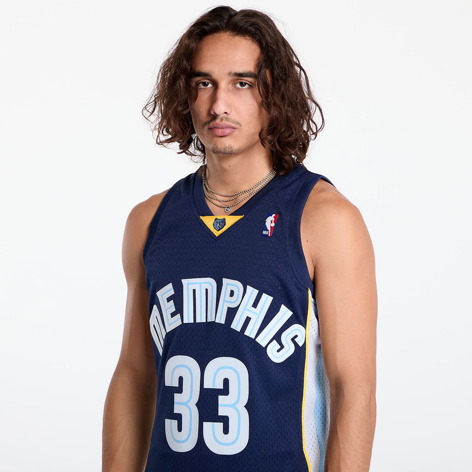 Фланелка Mitchell & Ness Memphis Grizzlies 33 Marc Gasol Dark Jersey Navy Тъмно синьо | SMJY7099 Navy, 1