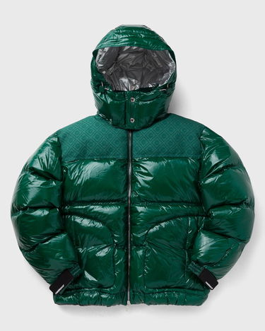 Пухо яке Casablanca Shiny Hooded Puffer Jacket Зелено | MPF25-OT-197-01, 0