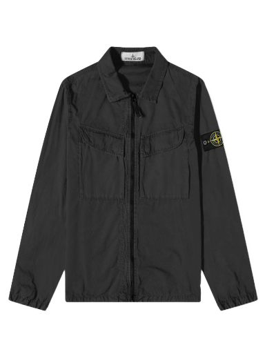 Яке Stone Island Brushed Cotton Canvas Zip Overshirt Черно | 7715101WN-V0129