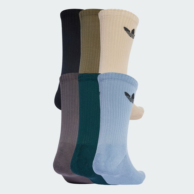 Trefoil Cushion Crew Socks - 6 Pairs