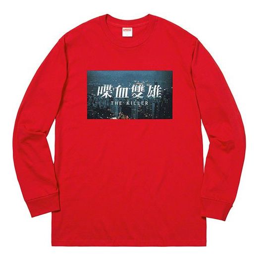 Тениска Supreme The Killer Long Sleeve Graphic T-Shirt Червено | SUP-FW18-679
