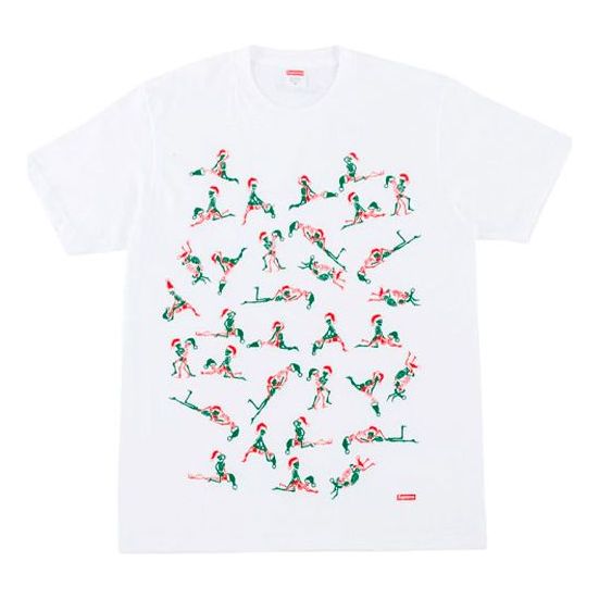 Тениска Supreme Supreme Christmas Elf Sex Positions T-Shirt Бяло | SU3197