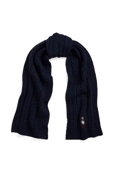 Шал Polo by Ralph Lauren Cable-Knit Wool Scarf Тъмно синьо | 455961992, 0