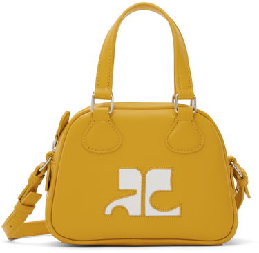 Дамска чанта Courrèges Mini Leather Bowling Bag Жълто | 124GSA083CR0027, 0