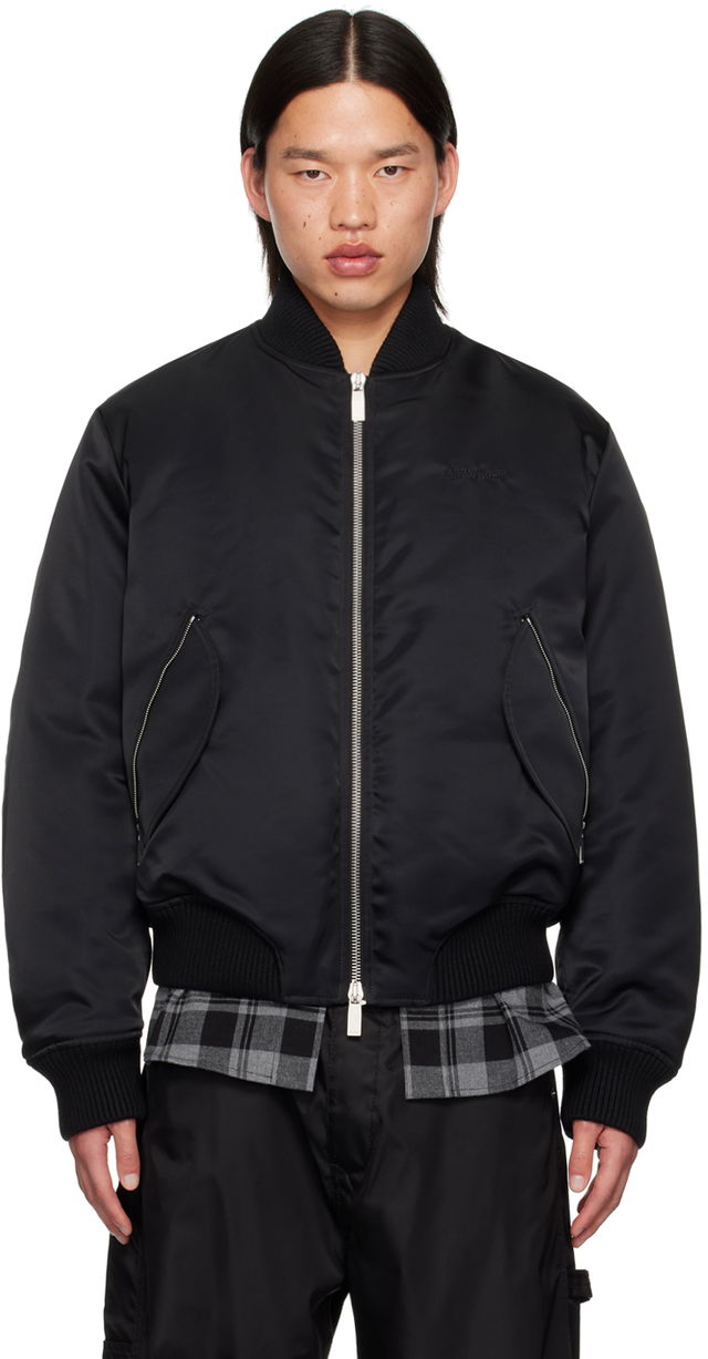 Black ARR EMB Bomber Jacket