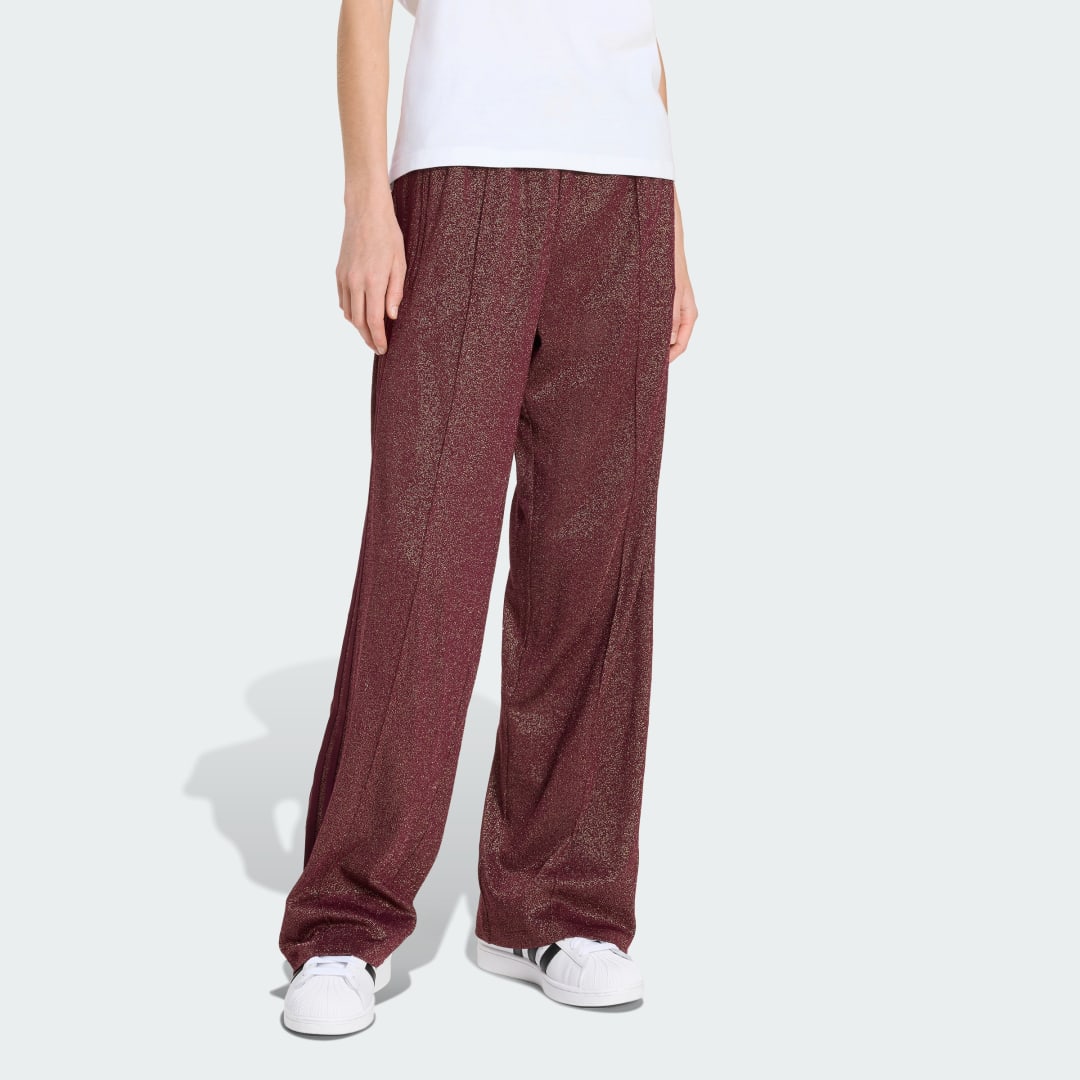 Панталони adidas Performance adidas Originals Firebird Lurex Wide-Leg Pants Бургунди | KS7808, 0