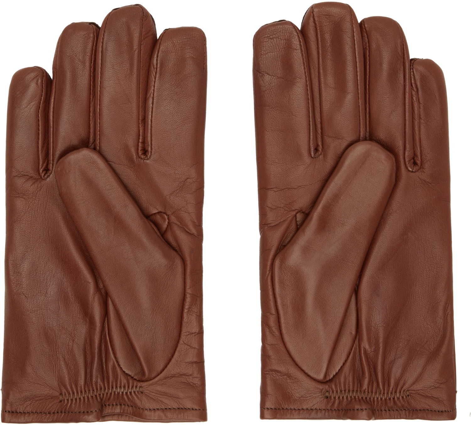 Ръкавици OUR LEGACY OUR LEGACY Piped Seam Leather Gloves Кафяво | A4258HA, 1