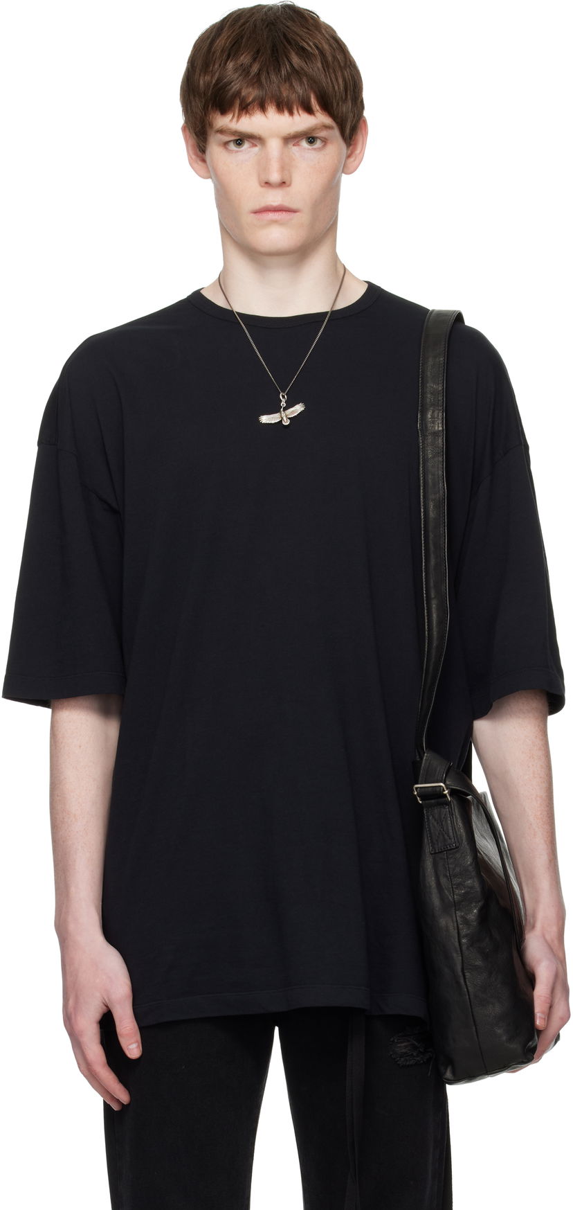 Тениска Ann Demeulemeester Ann Demeulemeester Dieter 'The Dialogue of Another Day' T-Shirt Черно | B0012880-FA206-099