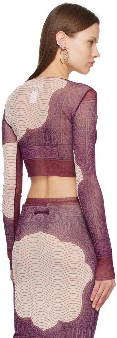 Съкратен топ Jean Paul Gaultier Jean Paul Gaultier 'The Cartouche' Long Sleeve Top Лилаво | 24/25-U-TO018-T515-300128, 2