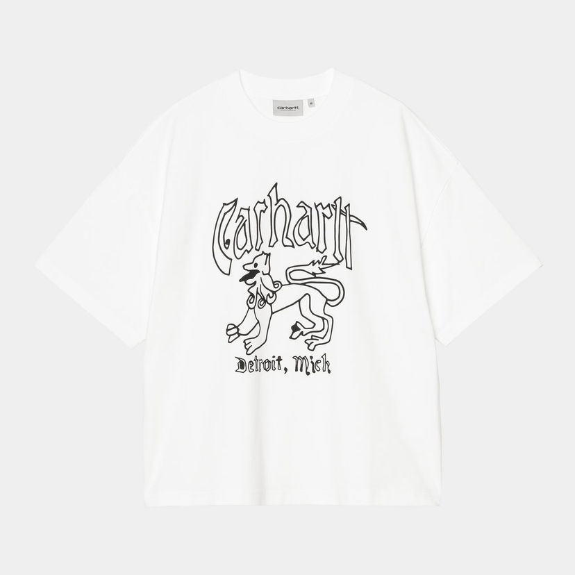 Тениска Carhartt WIP S/S Hackwork T-Shirt heavy stone wash Бяло | I035434_9