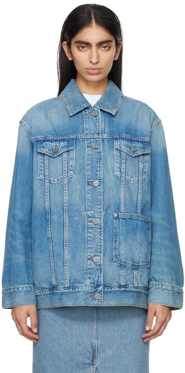 Яке GANNI Oversize Denim Jacket Синьо | J1373, 0