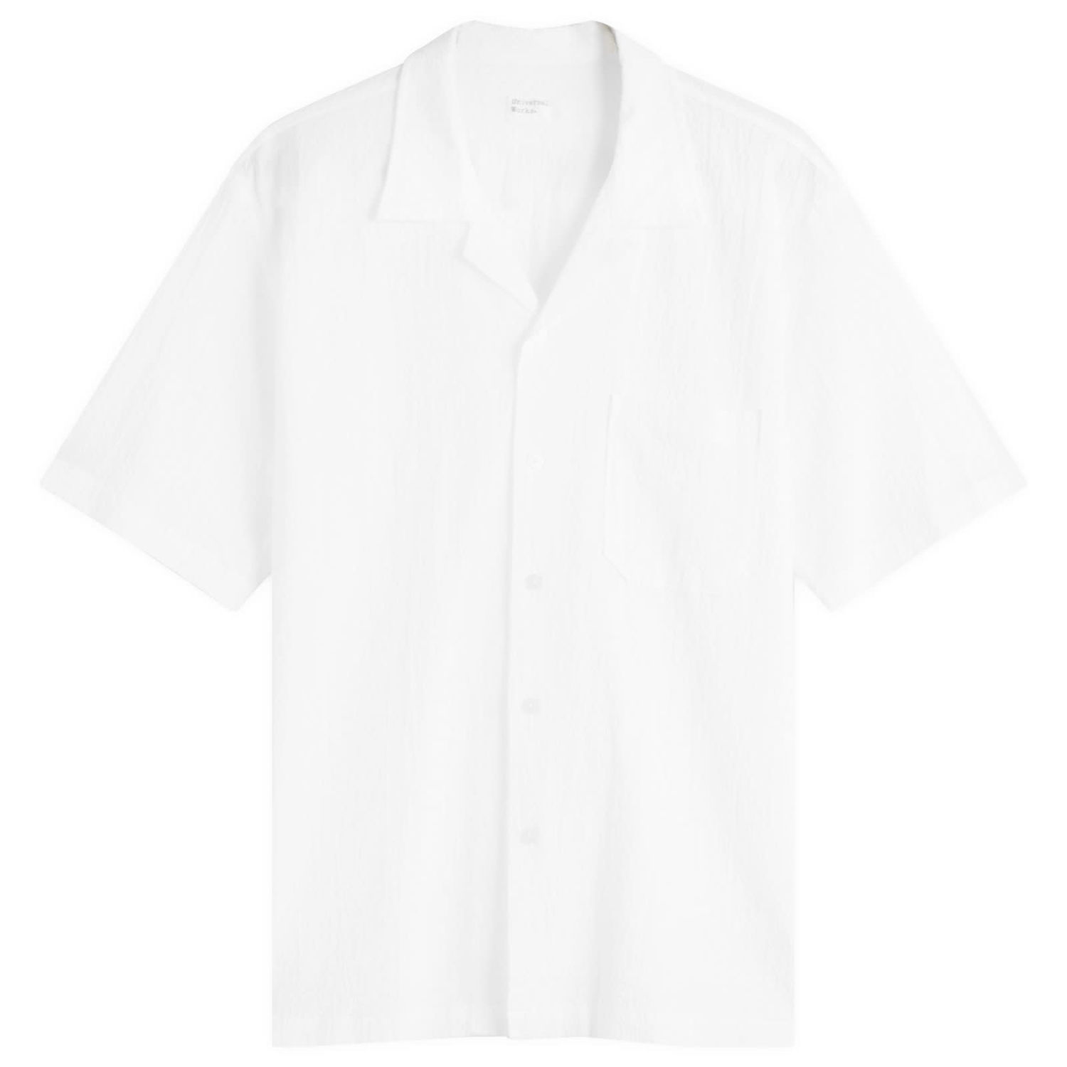 Риза Universal Works Seersucker Road Shirt, Size Large Бяло | 32656-WHT, 0