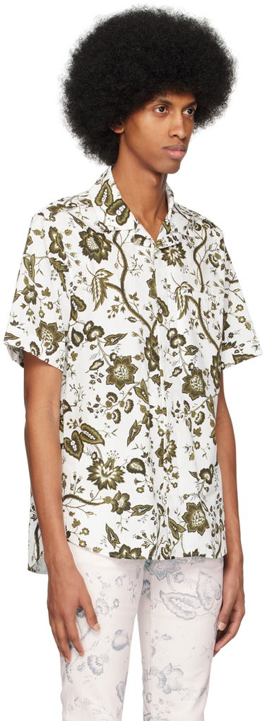 Риза Erdem Erdem Grayson Floral-Print Shirt Бяло | MS23_519MNPWCP GRAYSON SHIRT, 1