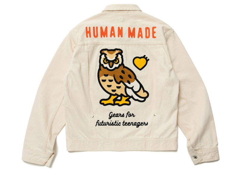 Яке бомбър Human Made Work Jacket With Owl Print Бежово | HM25JK021