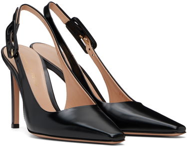 Кецове и обувки Gianvito Rossi Tokio Leather Slingback Heels Черно | G95441-95RIC-TOK, 3