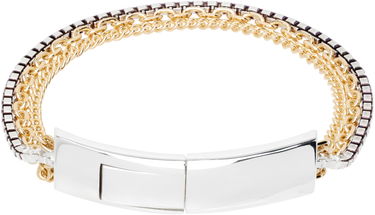 Гривна Bottega Veneta Bottega Veneta Chain Bracelet with Gold & Silver Details Металик | 765273V507D8119, 0