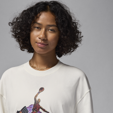 Тениска Jordan Long Sleeve T-Shirt Print Бяло | FV7197-133, 2