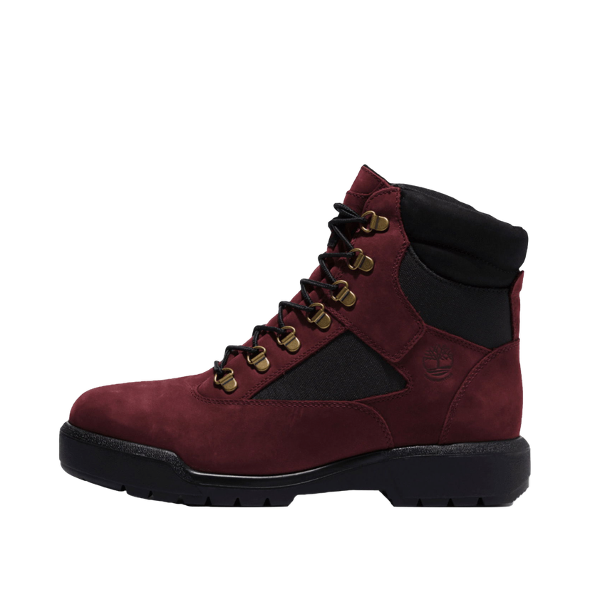 Кецове и обувки Timberland Field Boot Lace Up Waterproof Dark Port Бургунди | TB0A5W79-C60